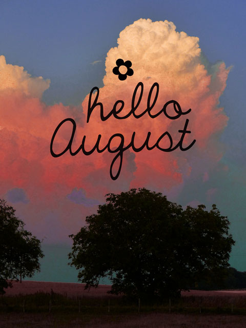 Format portrait de l'illustration Hello august