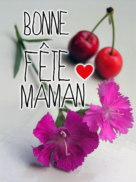 Cerises et œillets pour dire Bonne fête Maman