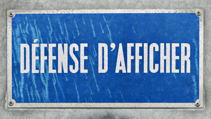 Défense d'afficher