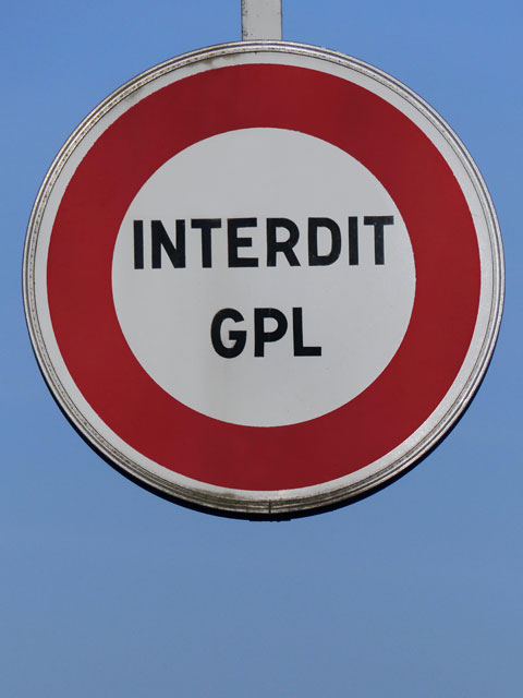 panneau Interdit GPL