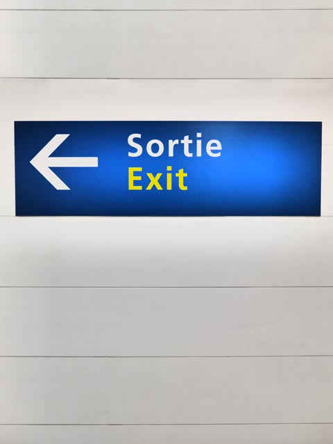 Panneau indiquant Sortie - Exit