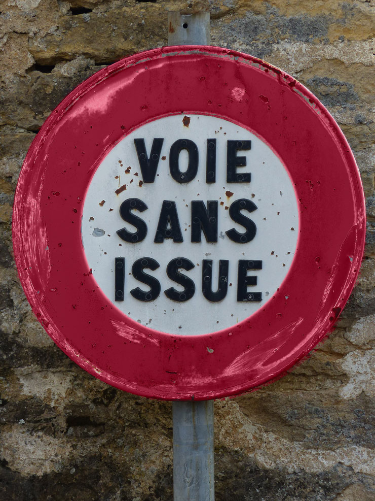 Panneau voie sans issue