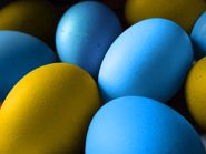 image gratuite d'œufs de Pâques bleu et jaune