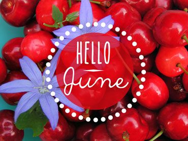 carte Hello june, juin est entre le printemps et l'été