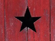 Photo graphique gratuite : étoile découpée dans une porte