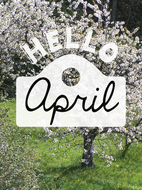 Format portrait de l'illustration Hello April