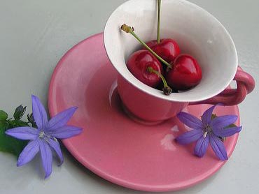 tasse de cerises