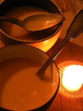 le velouté de potiron, photo gratuite de recette d'automne