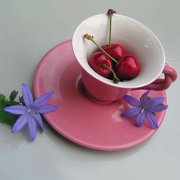 tasse de cerises