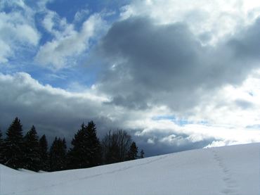 Photo gratuite d'un ciel de neige