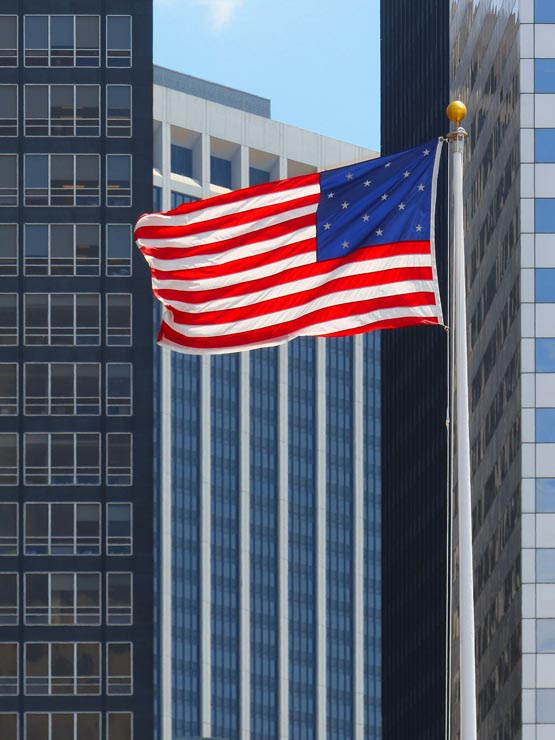photo gratuite du drapeau américain à Manhattan