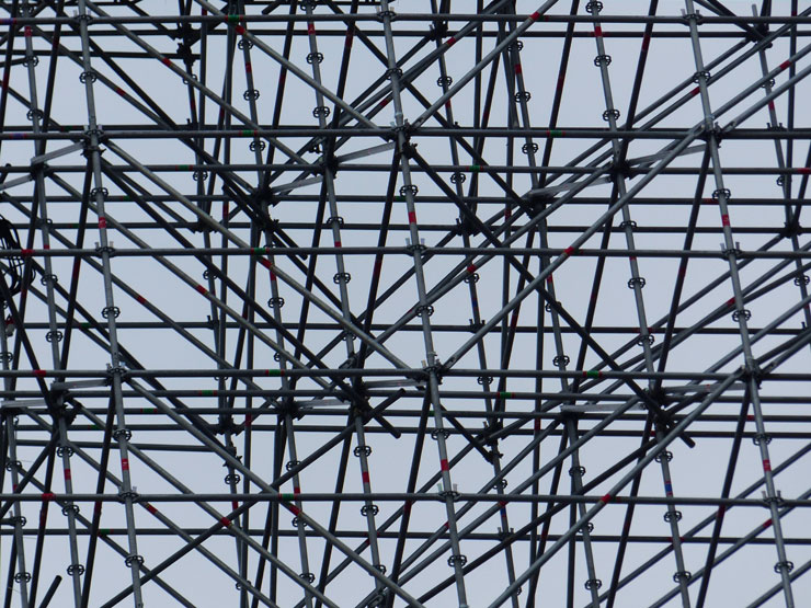 Structure métallique d'un échafaudage