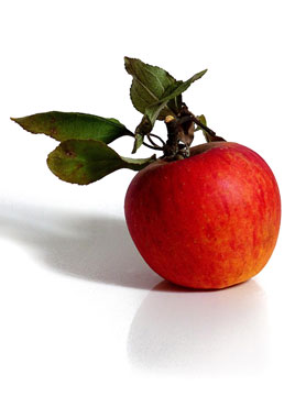 Belle photo de pomme rouge naturelle